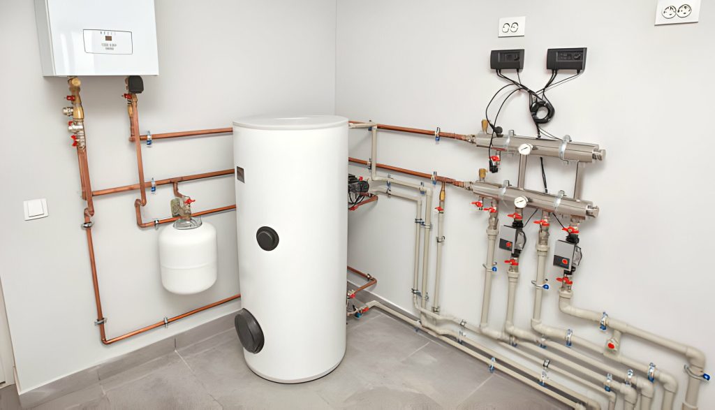 hệ thống ống và dây heat pump