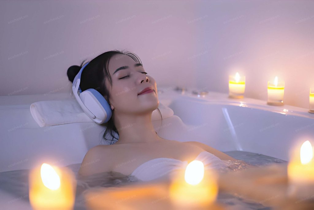 thư giãn massage tại bồn tắm