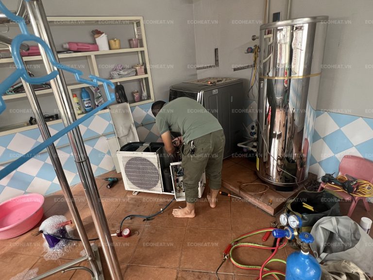 Sửa Chữa Máy Bơm Nhiệt Heat Pump Mất Nước Nóng Tại Vĩnh Phúc