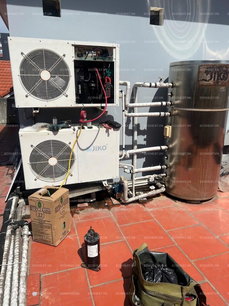 sua chua heat pump jiko bi chet may nen 3