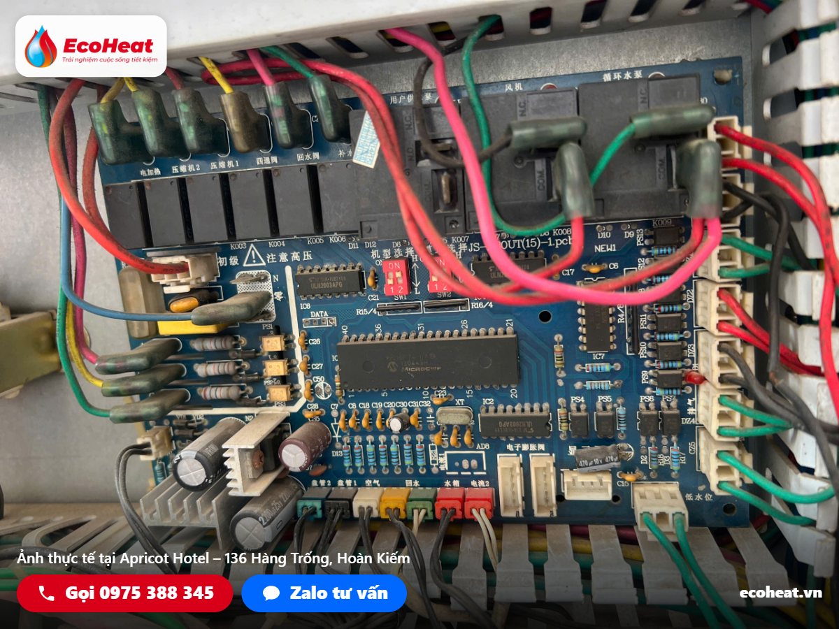 Bo mạch điều khiển cũ JS-RBOUT(15)-1 của máy Heat Pump Jiko tại Apricot Hotel